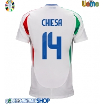 Maglie da calcio Italia Federico Chiesa #14 Seconda Maglia Europei 2024 Manica Corta